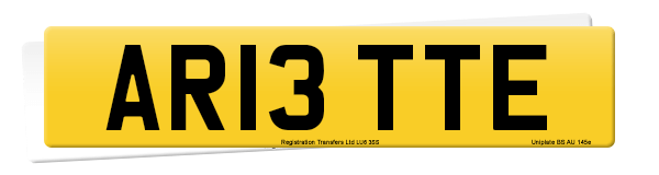 Registration number AR13 TTE